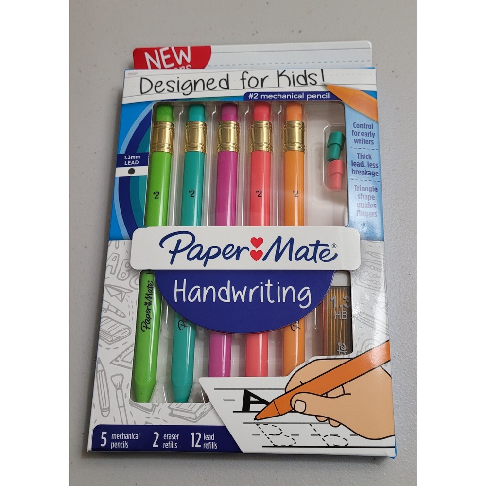Paper Mate Handwriting Mechanical Pencils For Kids Trianguler 5 Count